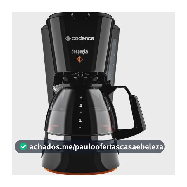 Cafeteira Elétrica Desperta Contrast Caf338 Cadence Preto
