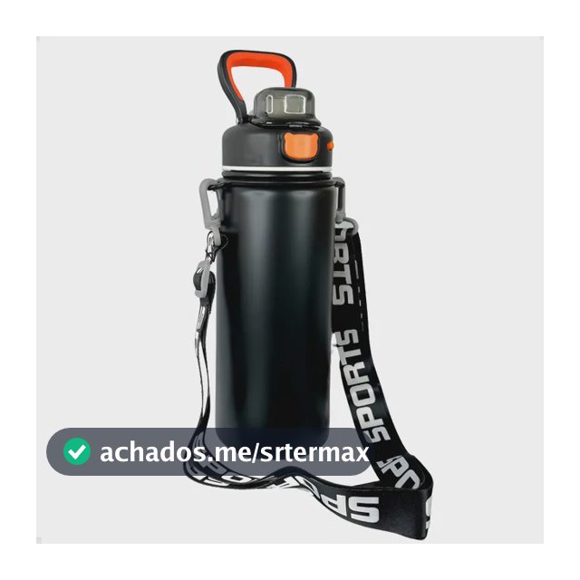 Garrafa Isotérmica Inox A Vácuo Parede Dupla Antivasamento Preto