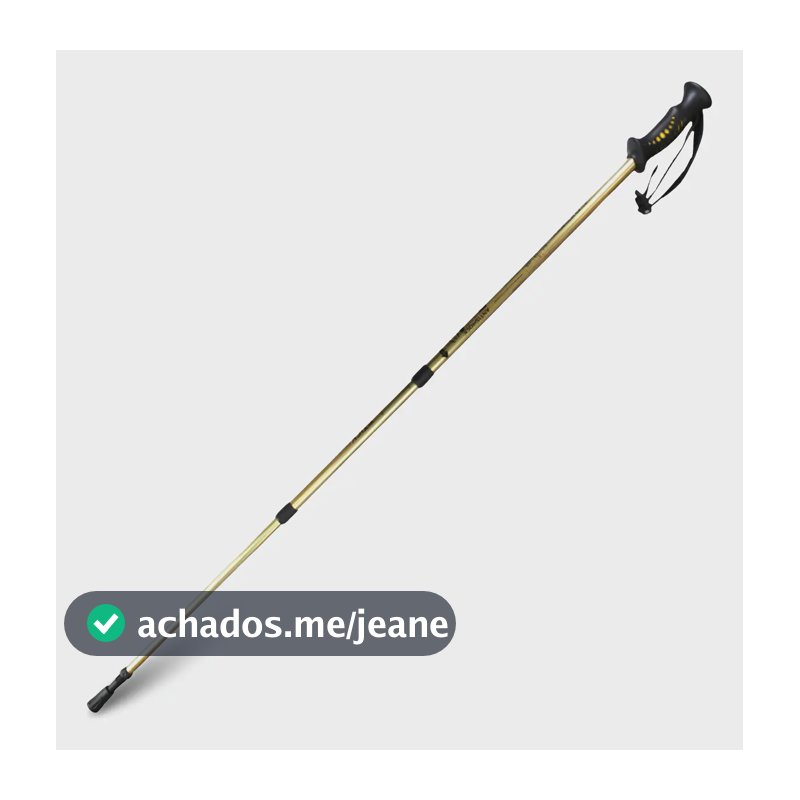 Bastão Trekking Guepardo Anti-Choque Altura Ajustável Dourado