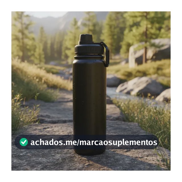 Garrafa Térmica Agua Inox Parede Dupla Quente Frio Com Tampa Preto