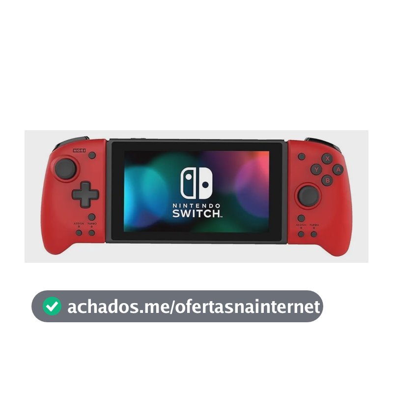 Controle Ergonômico Hori Nintendo Switch Split Pad Pro (Vermelho) Para Modo Portatil
