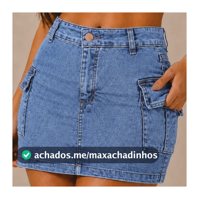 Saia Cargo Feminina Cintura Alta Com Lycra Levanta Bumbum