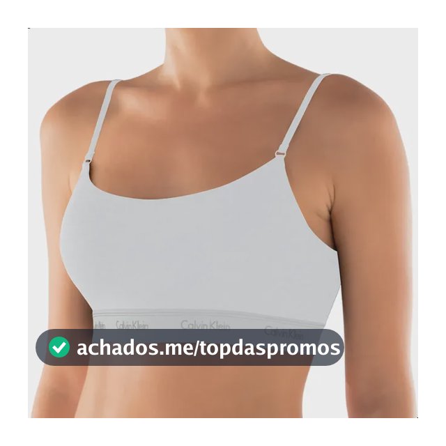 Top Sutiã Calvin Klein Original Algodão Cotton Costas Naked