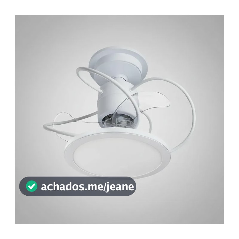 Ventilador de Teto Treviso Confort Branco Silencioso LED Controle Remoto