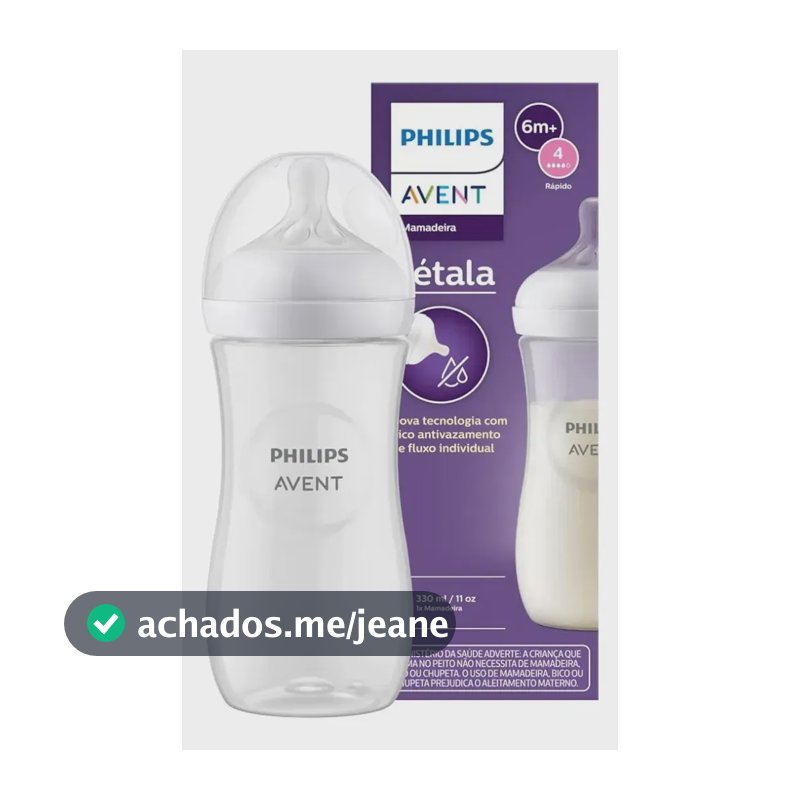 Philips Avent Pétala 3.0 mamadeira 330mL cor transparente