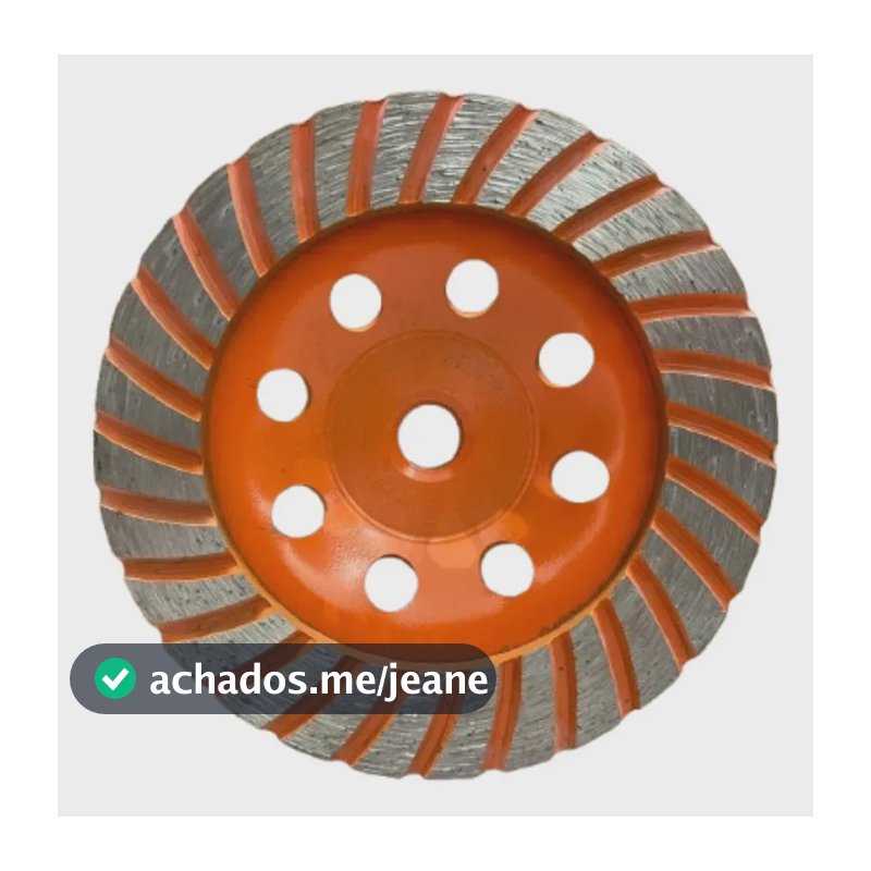 Disco Desbaste Rebolo Turbo Diamantado 115mm Com Rosca M14 Laranja