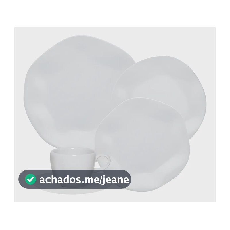 Jogo De Jantar Branco Ryo White 20 Peças Oxford Porcelanas