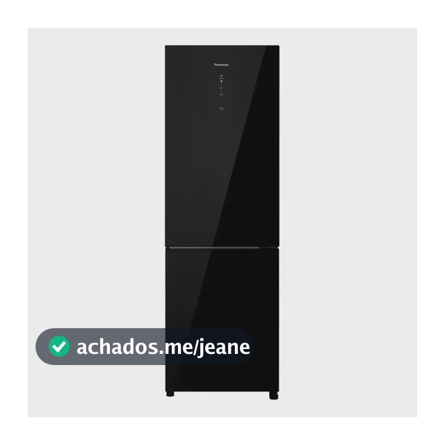 Refrigerador Panasonic 407l Black Glass Nr-bb41gv2b Preto