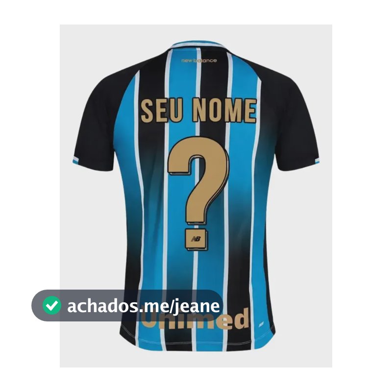 Camisa Gremio Fbpa Home E Away 2026/27 Personalizada Azul P