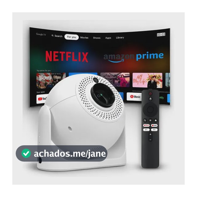 Projetor Portátil Full Hd 4k Pro 12000lm Cores Fortes Hd Branco