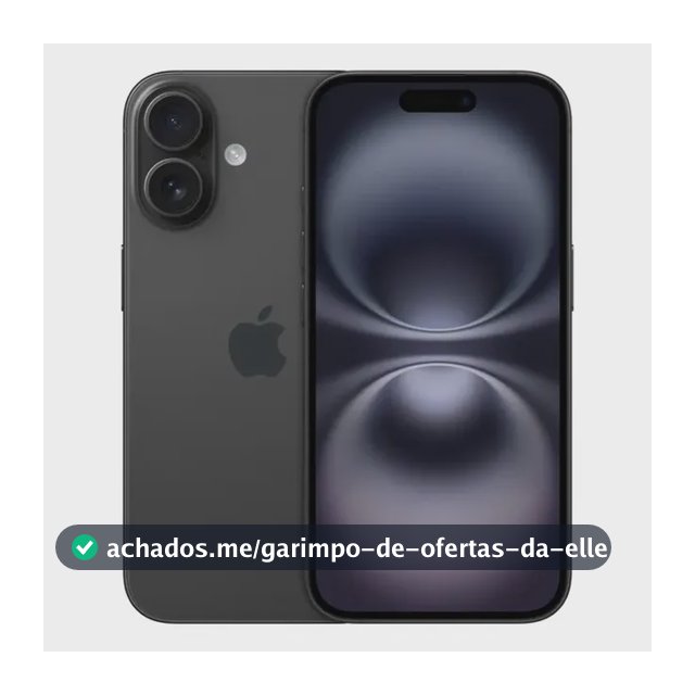 Apple iPhone 16 (256 GB) - Preto - Distribuidor Autorizado