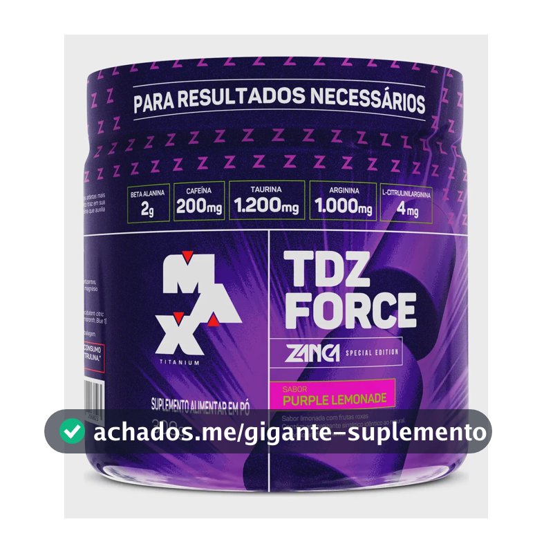 Pré Treino Tdz Force Gabriel Zancanelli 300g Purple Lemonade
