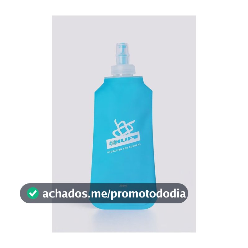 Garrafa Dobrável Soft Flask Hupi 350ml - Boca Pequena Azul-claro