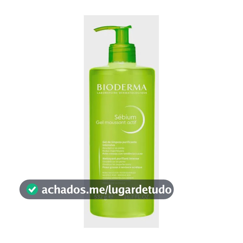 Gel de Limpeza Facial Bioderma Sébium Gel Moussant Actif 500ml | Pele com tendência a acne
