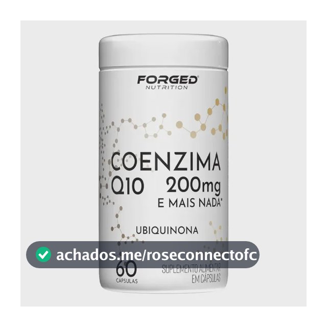 Coenzima Q10 200mg Pura Alta Concentração 60 Cápsulas - Forged Nutrition Sem Sabor