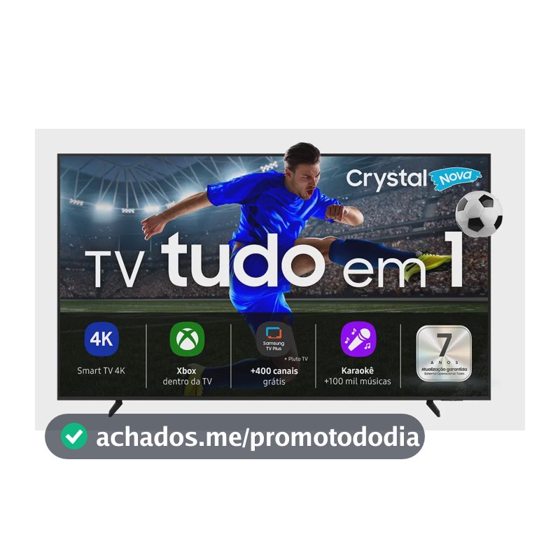 Samsung Smart Tv 65 Crystal Uhd 4k U8600f 2025, Xbox Cloud Gaming, Canais Gratuitos, Alexa