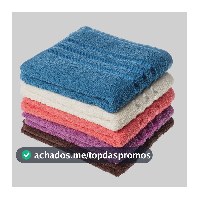 Kit 05 Toalhas De Rosto 100% Algodão Liso Laune Haus
