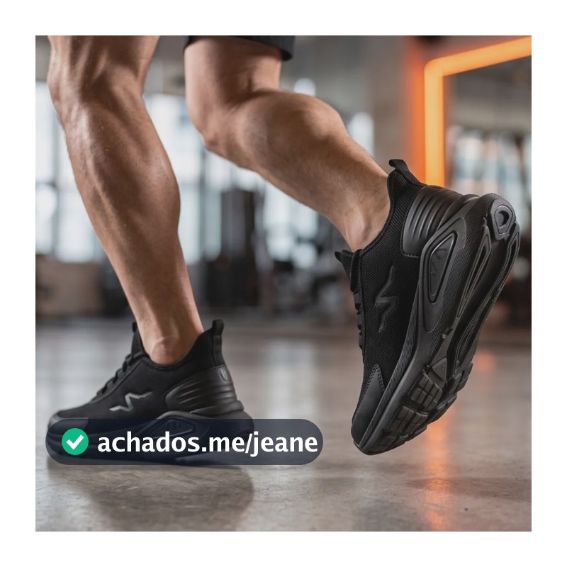 Tênis Esportivo Alti Masculino Treino Academia Musculação Preto/preto 42 Br