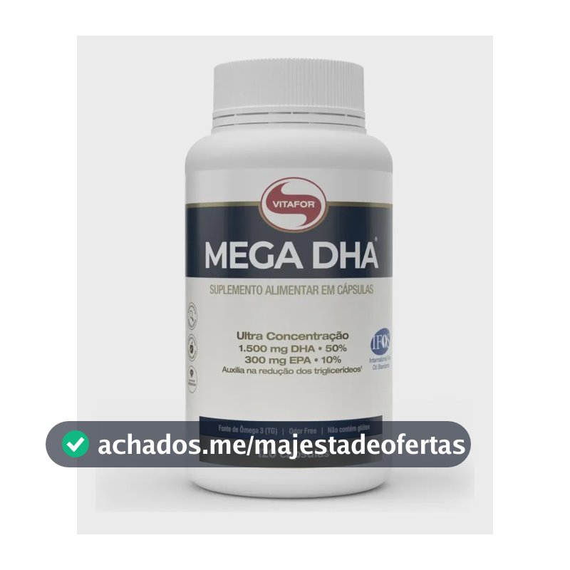 Mega DHA Vitafor Ômega 3 Ultra Concentrado 120 Cápsula
