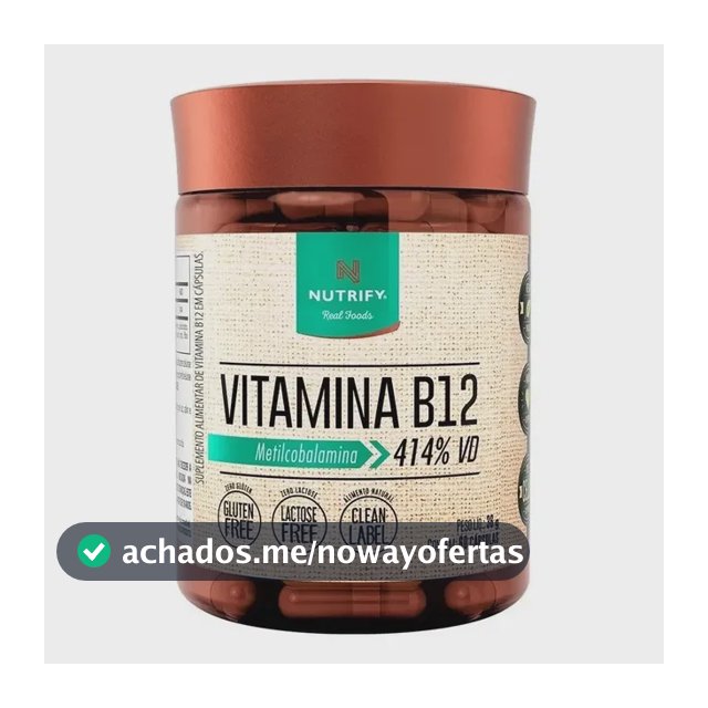 Vitamina B12 Nutrify Vitamina e Minerais em cápsula Sem sabor x 36g de 60 un