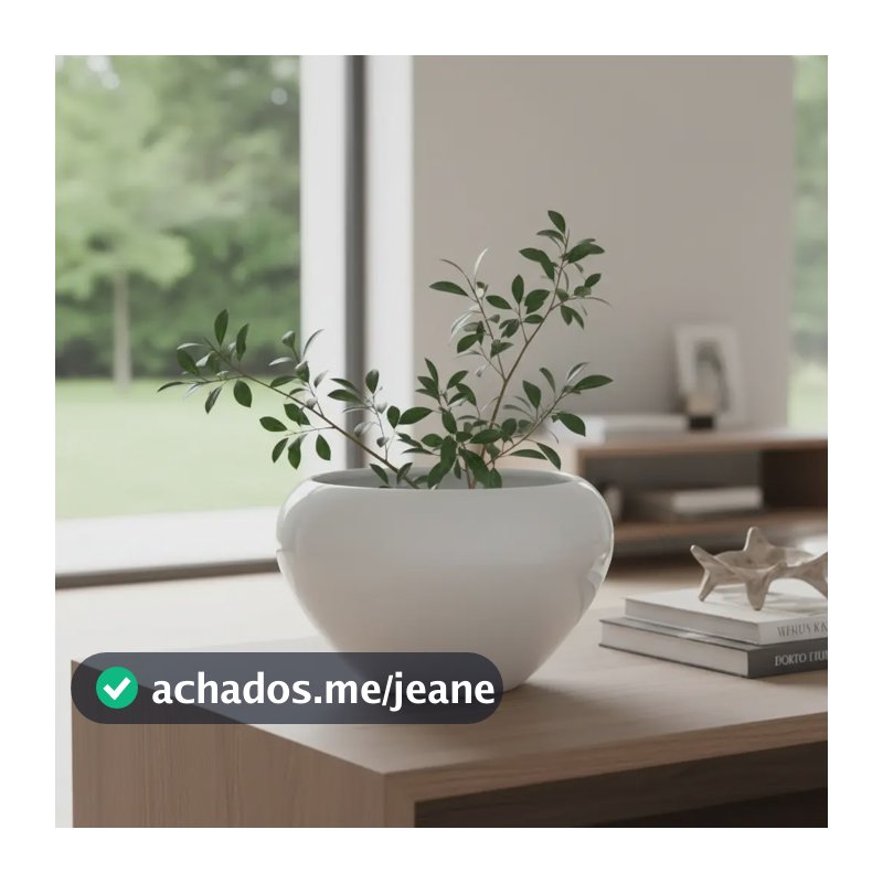 Vaso Cerâmica Vasinho G Orquídea Suculentas Cachepot Branco
