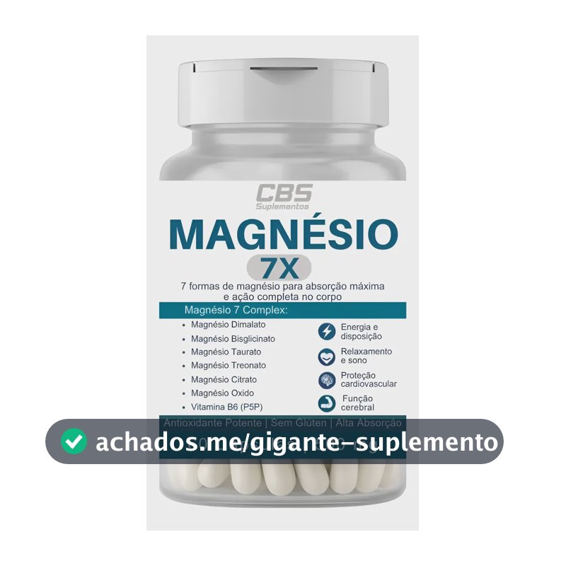 1x Magnésio 7x Suplemento Sono Profundo 60 Caps Sem Sabor | Envio Em 24h