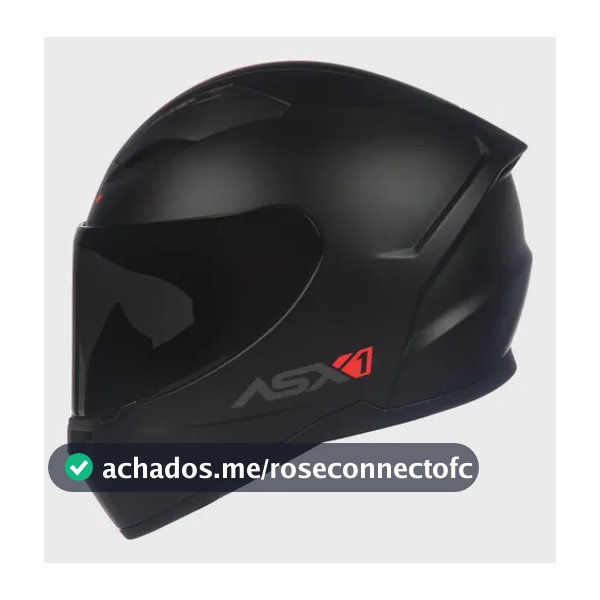 Capacete Para Moto Integral Asx City Solid Preto Fosco Preto Fosco Monocolor Fosco 57/58