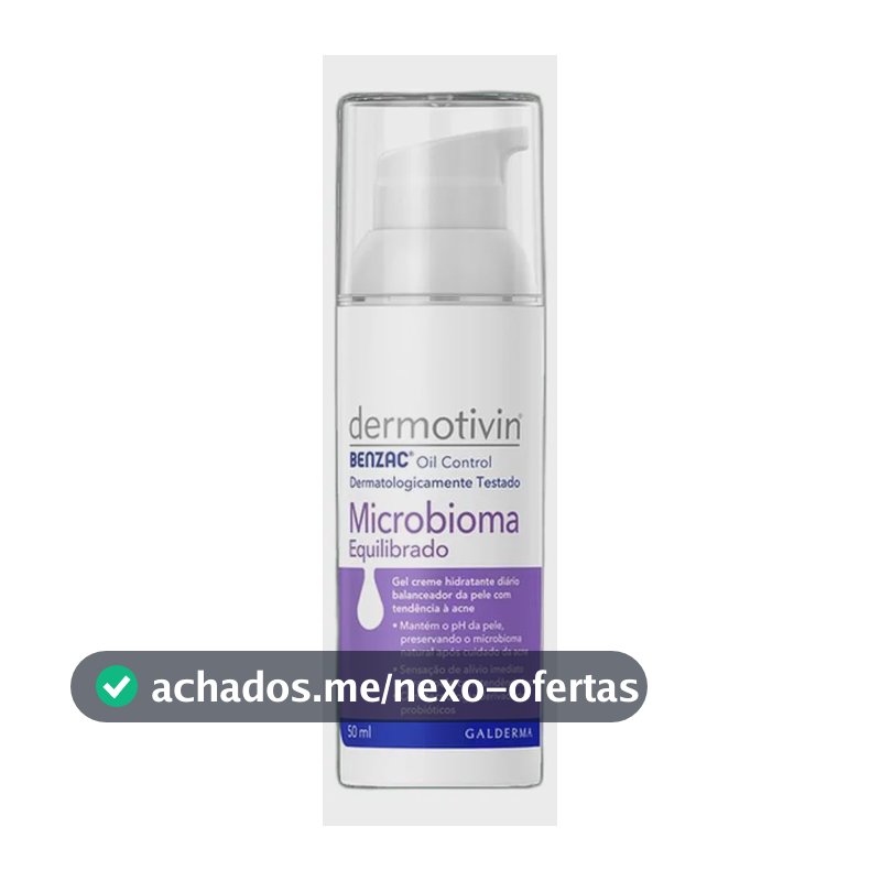 Dermotivin Benzac Oil Control - Hidratante Facial 50ml Oleosa Dia/noite
