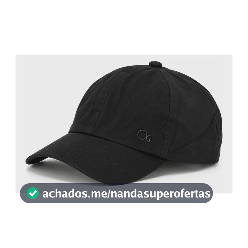 Boné Ogochi Básico Algodão Aba Curva Masculino Premium Preto Único Liso