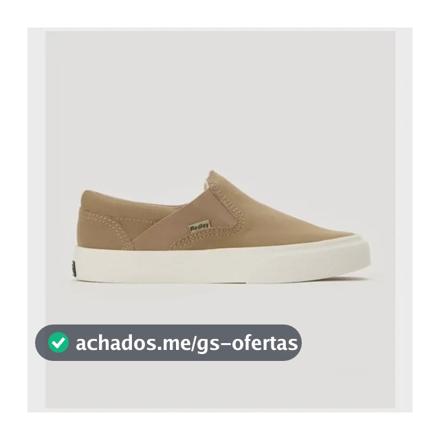 Tênis Redley Unissex Slip On Cáqui Liso 36 Br