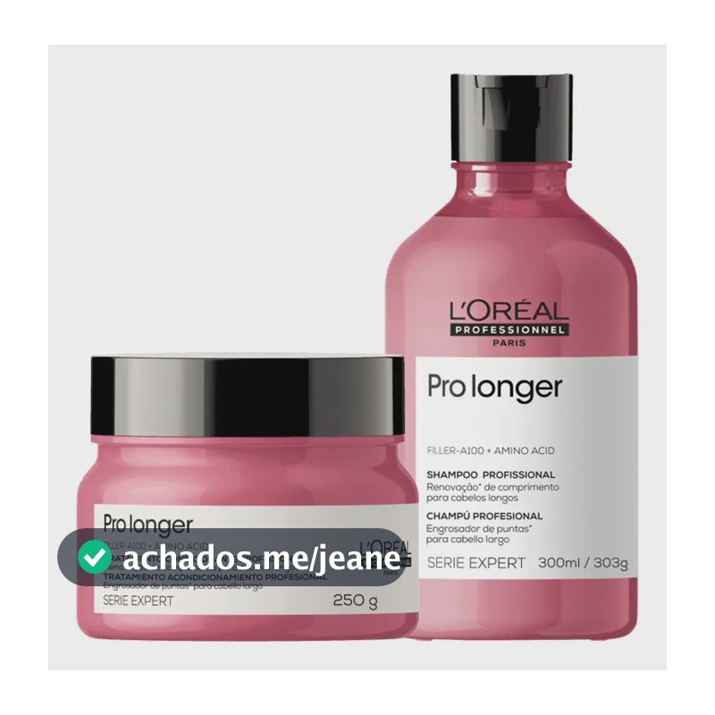 Shampoo 300ml E Máscara 250g Loreal Pro Longer