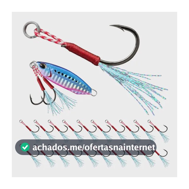 Kit 20 Anzol Suporte Hook Micro Jig Jumping Robalo Tucunaré