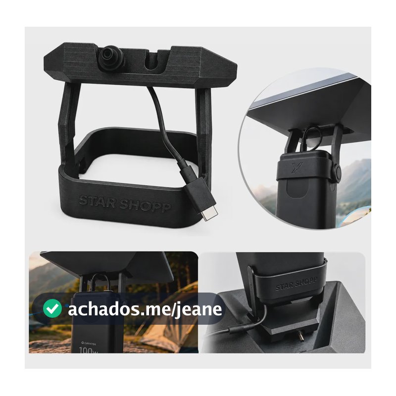 Suporte Starlink Mini Para Power Bank 100w Com Cabo Original Preto