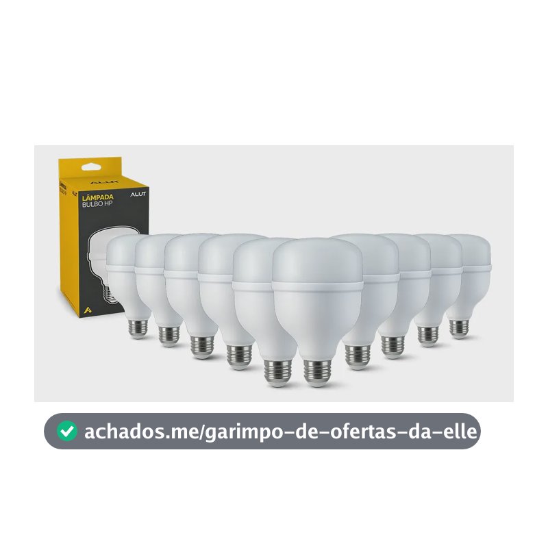 Kit 10 Lâmpadas LED Bulbo 50W Alta Potência Branco Frio 6500K Bivolt E27 - Super Bulbo Econômica 4000 Lúmens Ideal Galpão Fábrica Comércio
