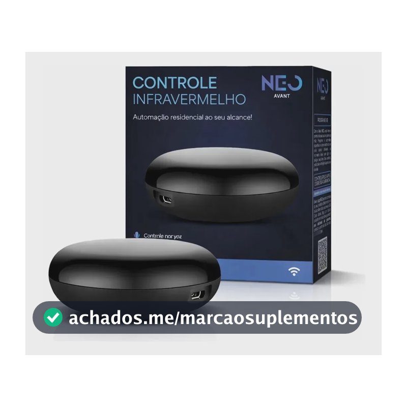 Controle Universal de Infra Vermelho Inteligente Wi-fi 2.4 GHz 110v/220v Bivolt Cod: 291100052 Avant Neo