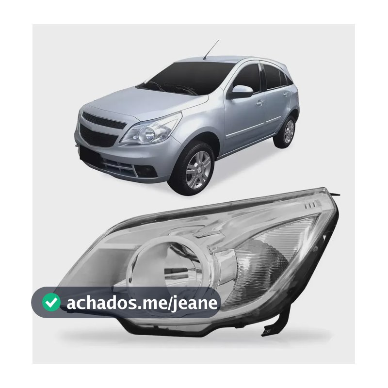Farol Agile 2009 2010 2011 2012 2013 2014 Cromado Esquerdo/motorista