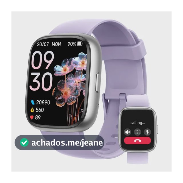 Smartwatch Alexa Bluetooth Chamada Tela 1.83 Ip68 120 Esport Lilás