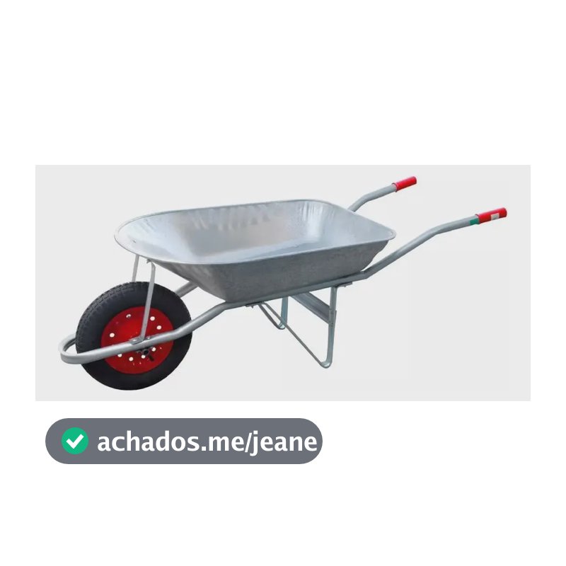 Carrinho De Mão Botafogo 55 Litros| Chapa 24, Pneu Câmara Ga Prata/vermelho