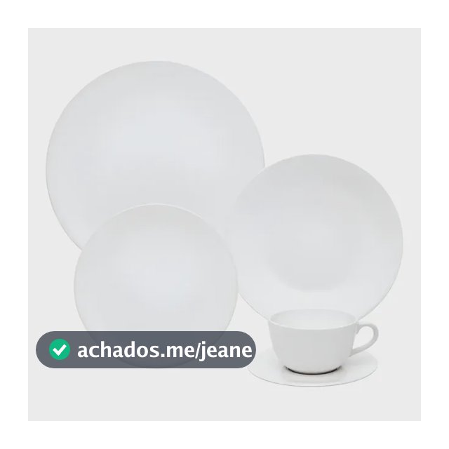 Aparelho De Jantar e Chá Unni White 30 Peças Branco Oxford 088277 Monocromático