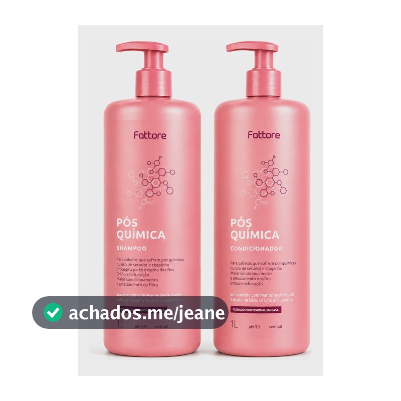 Kit Fattore Pós Química  Shampoo 1l + Condicionador 1l