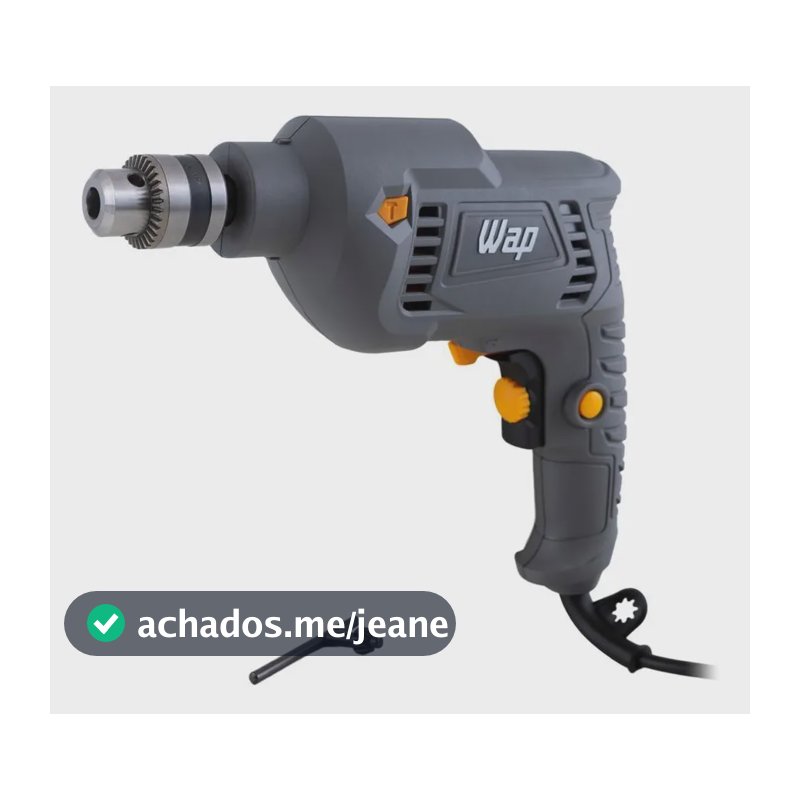 Furadeira Parafusadeira Wap Wf 700fe 700w 2 Peã§as Cinza E Amarelo 110v