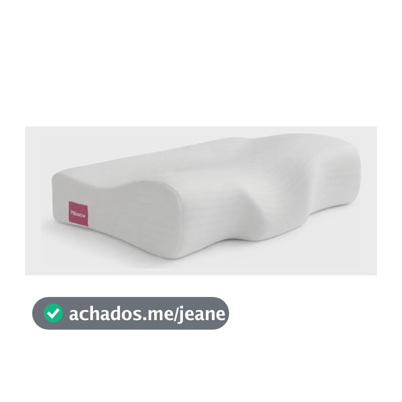 Travesseiro Anatômico Ortopédico Pillowow Best Pillow Branco Com Espuma de Memória e Capa Hipoalergênica