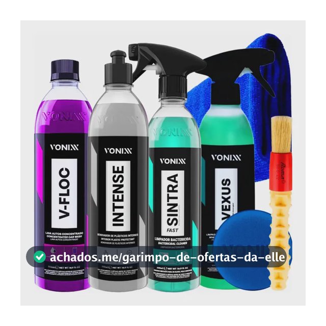 Vonixx Kit Lavagem Detalhamento Automotivo Limpeza De Motor Painel Shampoo Vfloc