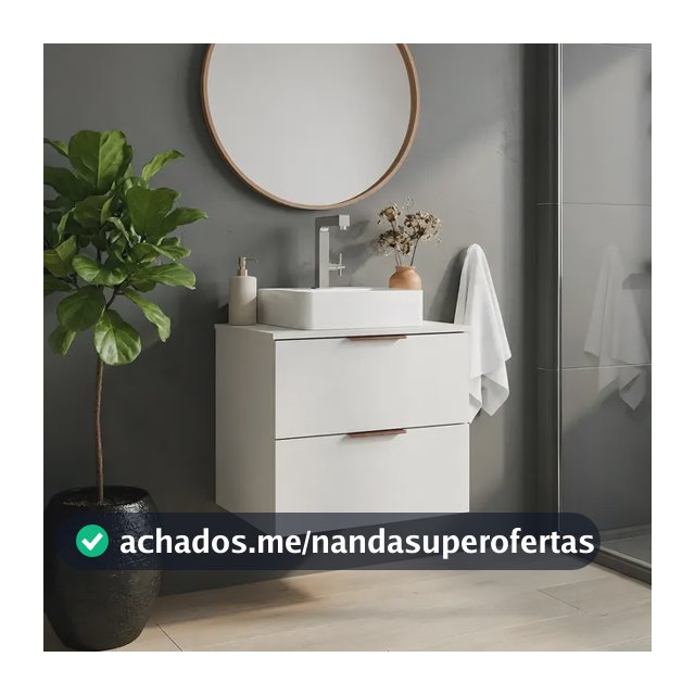 Gabinete De Banheiro Armario Com Cuba Suspenso P/ Lavatório Branco/branco Branca Um Furo