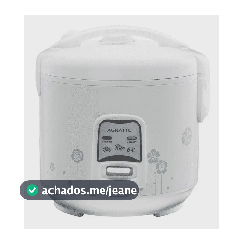 Panela Elétrica De Arroz Riso Pa6x Agratto Cor Branco Frequência 60 Hz