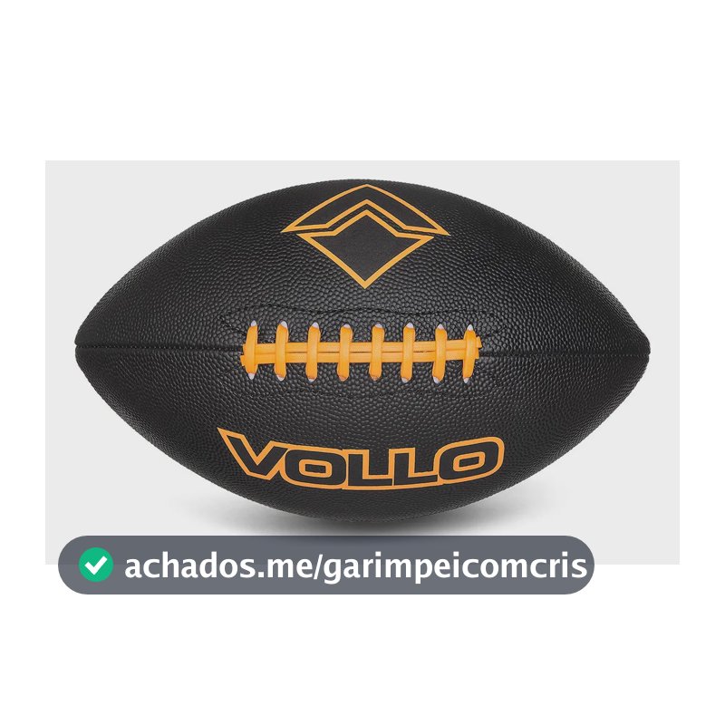Bola Futebol Americano Tamanho 9 Vollo Flag Preta Cor Preto