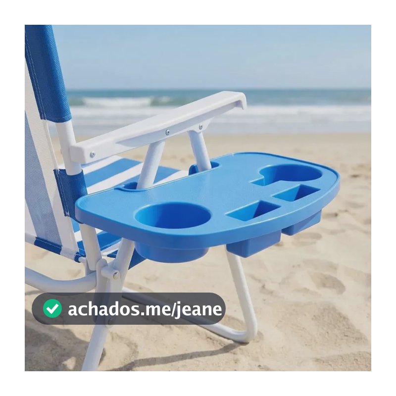 Mesa Portátil Para Cadeiras De Praia Porta Copo Zelt