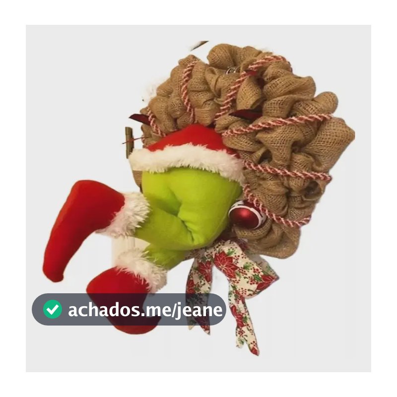 Ny Guirlanda De Pelúcia Grinch 40 Cm Para Natal 2025