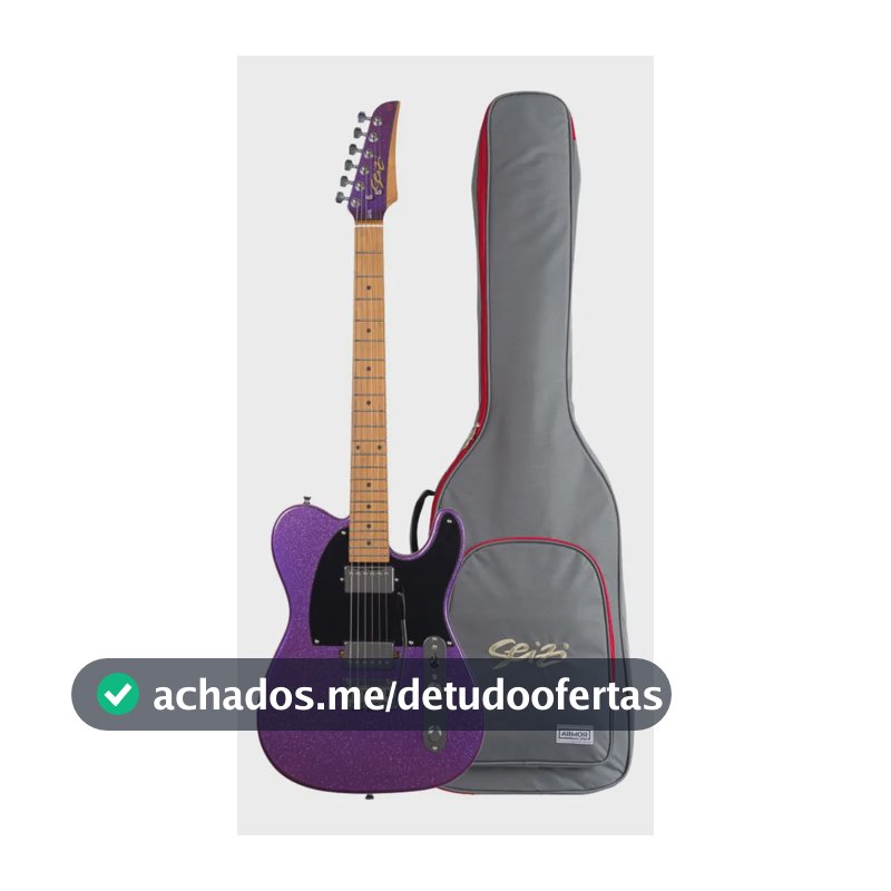 Guitarra Telecaster Seizi Katana Kabuto Tl Purple Sparkle Orientação Da Mão Destro