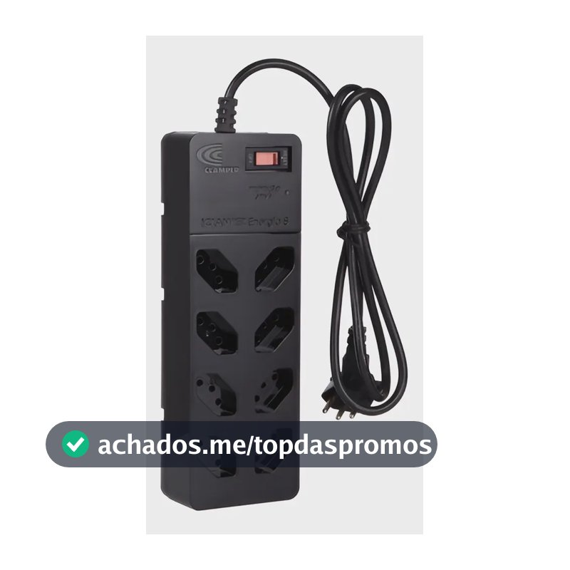 Filtro De Linha com DPS iCLAMPER Energia 8 Tomadas Régua com Tecnologia LCF